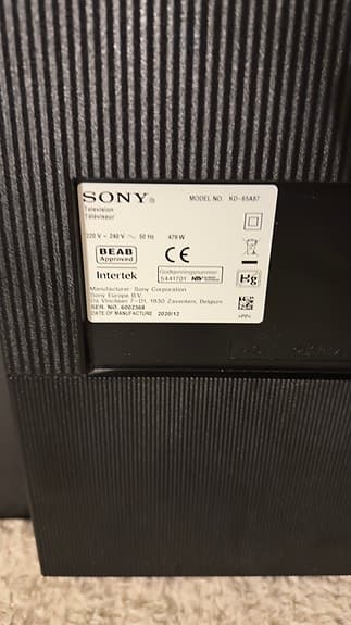 Sony KD65A87 - Exklusiv 65-tums 4K OLED-TV med fantastisk bildkvalitet.
