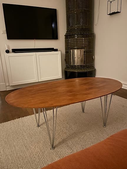 Ovalt Soffbord 1950/60-Tal