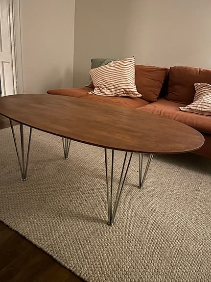 Ovalt Soffbord 1950/60-Tal