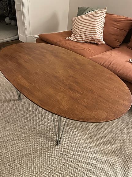 Ovalt Soffbord 1950/60-Tal
