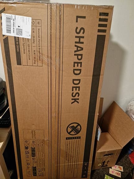 Hörnskrivbord med förvaring Oöppnad förpackning Oanvänd