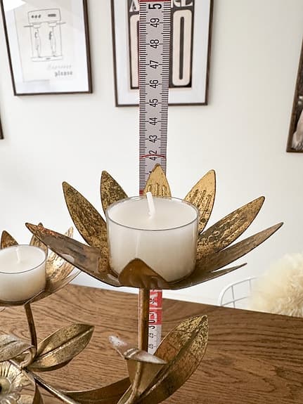 Hemtex ljusstake i metall guld färg
