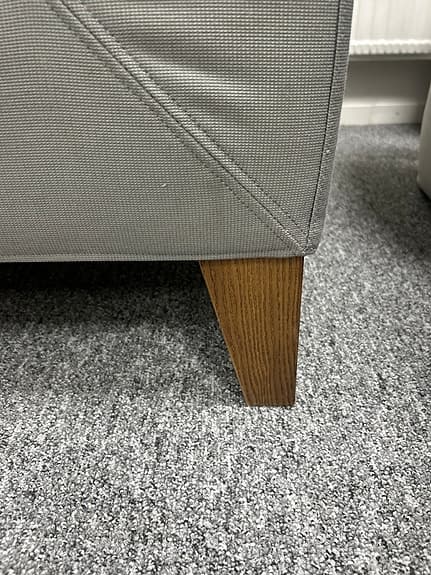 Ikea soffa 3-sits grå tyg med träben