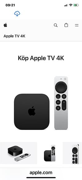 Apple TV 4K mediaspelare svart. Helt ny - aldrig använd!