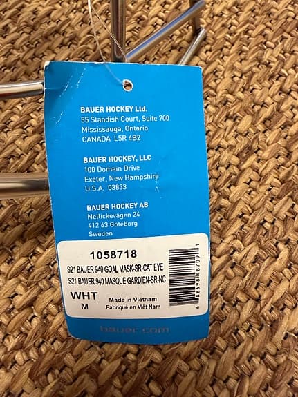 Bauer NME 5 SR galler målvaktshjälm stål medium