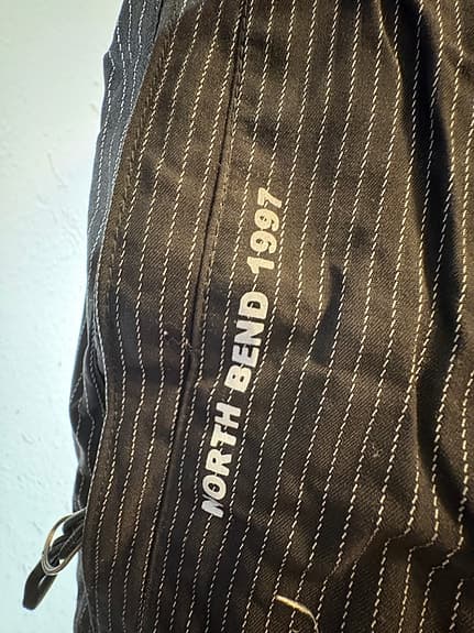 Skidbyxa, NORTHBEND, storlek S, Svart kritstrecksrandig