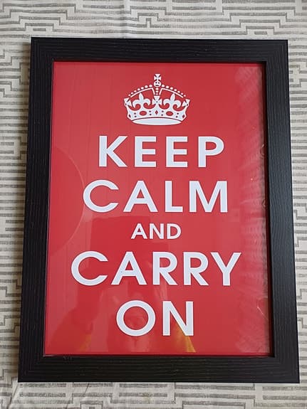 Tavla "Keep Calm And Carry on"