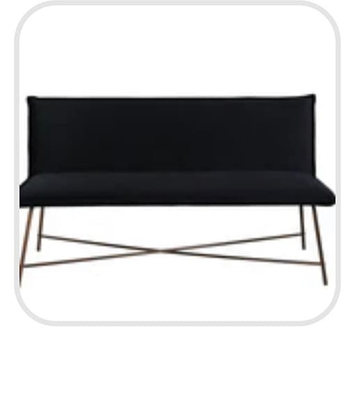 Petra Sofa - Distressed Copper / Black Velvet