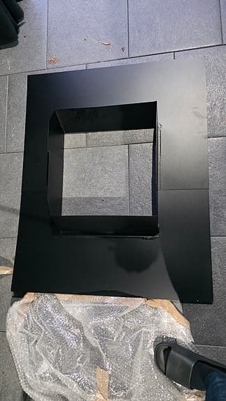 Braskamin,eldstad plåt svart