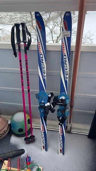 Tecno Pro Glide 110 cm alpinskidor blå