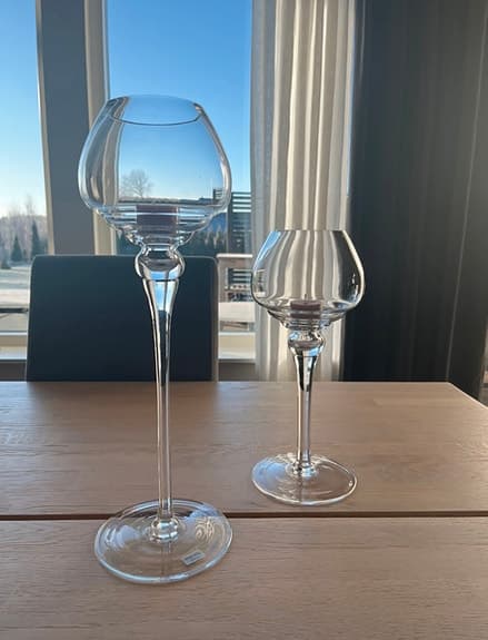 Ljusstakar i klarglas