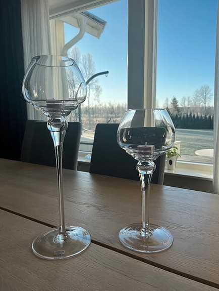 Ljusstakar i klarglas