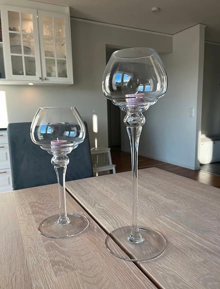 Ljusstakar i klarglas