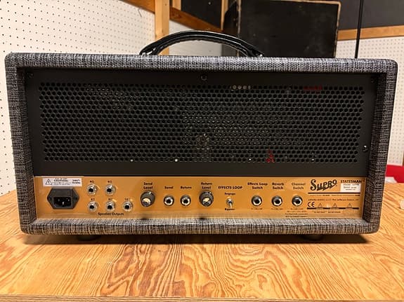 Supro Statesman 1699R gitarrförstärkartopp 40/60W