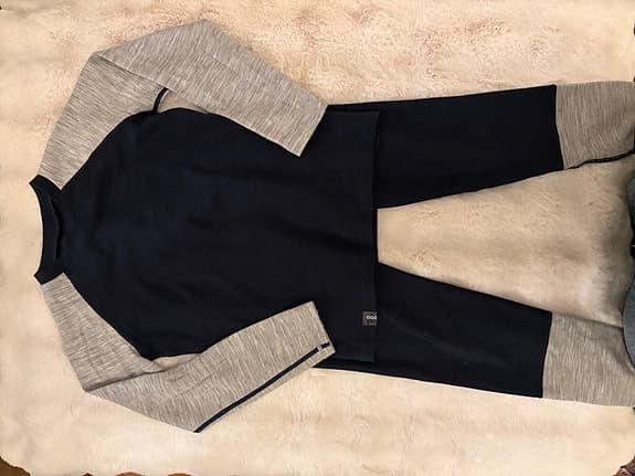 Neon 123 underställ set barn storlek 152 marinblå grå