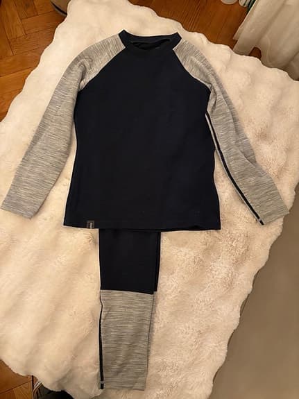 Neon 123 underställ set barn storlek 152 marinblå grå