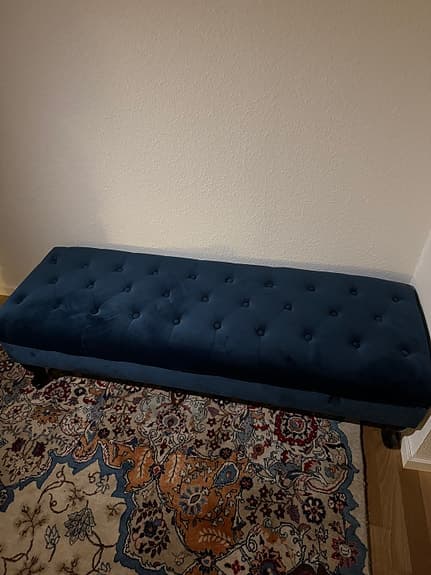 Ellos bänksoffa blå sammet