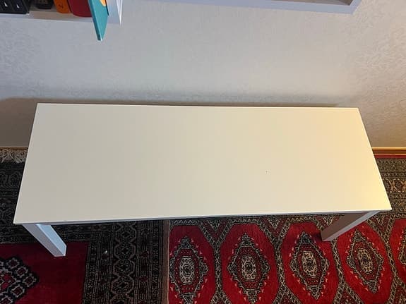 IKEA SIGURD vit bänk soffbord sittbänk