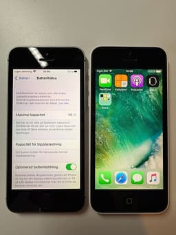 iPhone SE 32GB (A1723) + iPhone A1507 – Fint skick – 500 kr för båda