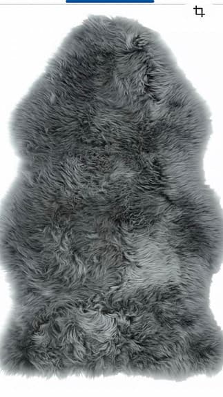 IKEA fårskinnsmatta ljusgrå