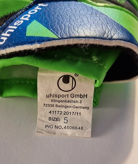 Uhlsport målvaktshandskar – strl 5 – bra grepp