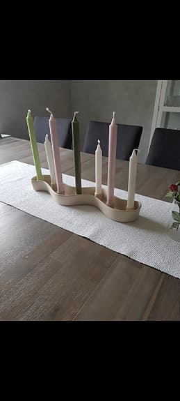 Ljusstake för kronljus beige