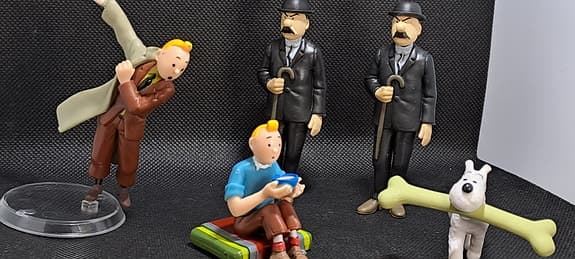 5 st Tintin figurer