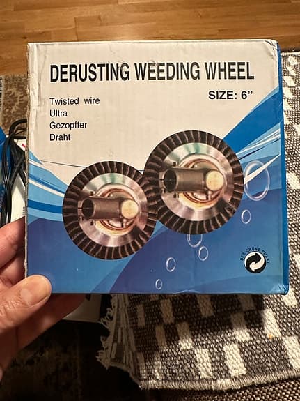 Derusting Weeding Wheel ogräsborste 6" tvinnad ståltråd
