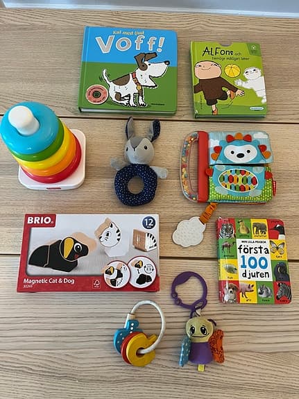 Babyleksaker, bla helt nytt Brio set