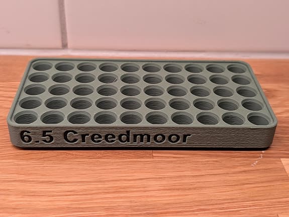 6.5 Creedmoor - laddbricka