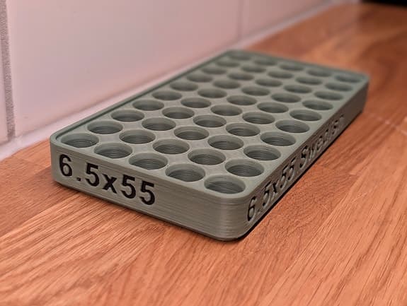 6.5x55 Swedish - laddbricka