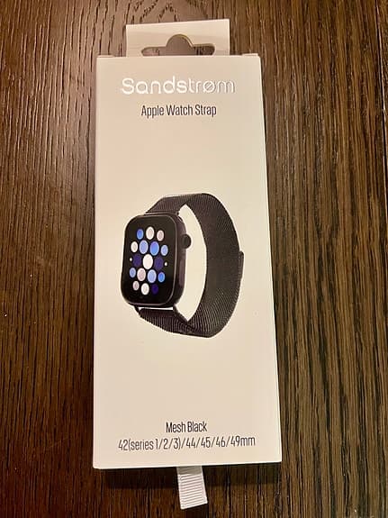Sandstrøm Apple Watch armband mesh svart