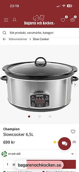 Slowcooker 6.5 liter