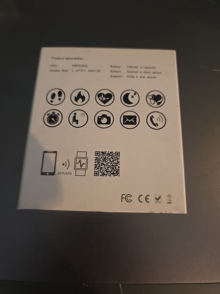 Smart Bracelet aktivitetsarmband svart