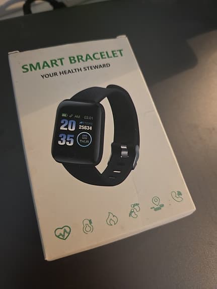 Smart Bracelet aktivitetsarmband 1,3" svart TPU