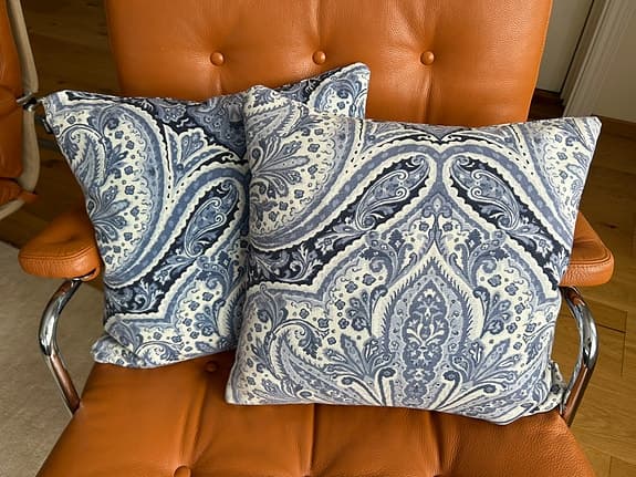 Artwood kuddfodral 45×45 cm, 2 st, blå paisley