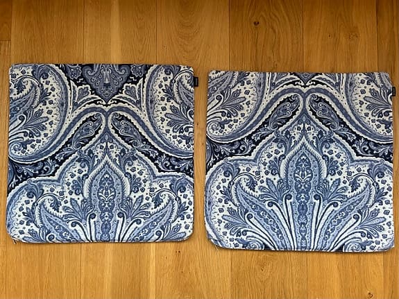 Artwood kuddfodral 45×45 cm, 2 st, blå paisley