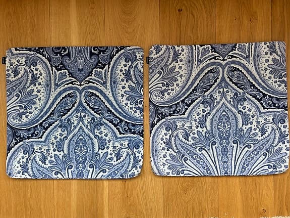 Artwood kuddfodral 45×45 cm, 2 st, blå paisley