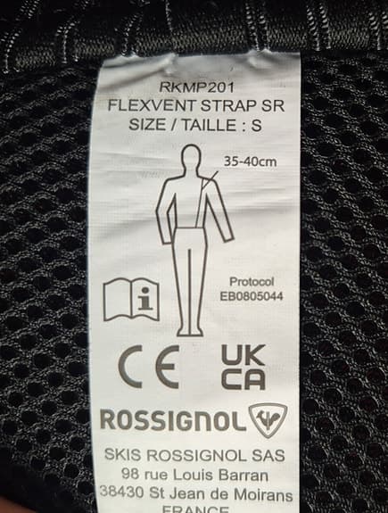 Rossignol snowboard ryggskydd stk S junior