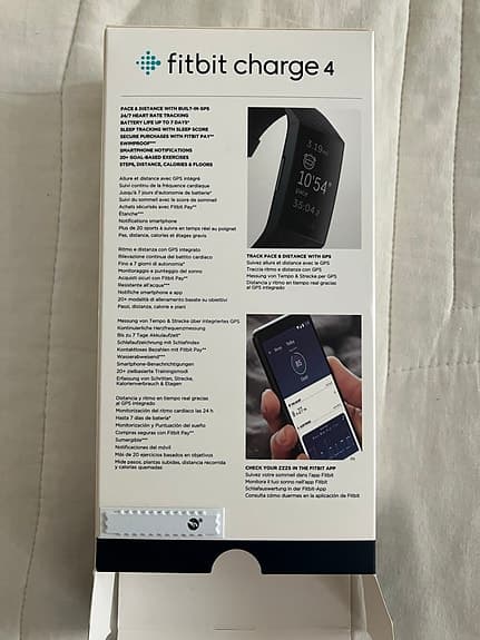 Fitbit Charge 4 aktivitetsarmband GPS svart