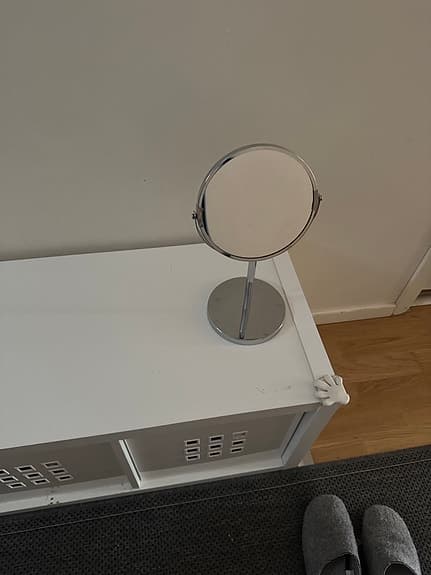 IKEA sminkspegel bordsspegel krom
