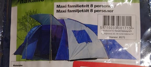 Nakano familjetält 8 personers "Nytt"