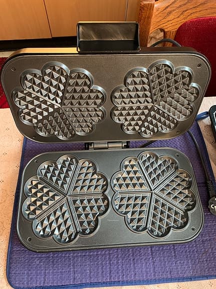 Clas Ohlson Rubicson våffeljärn dubbelt 1200W svart