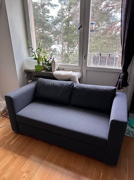 Gratis Hemleverans Mörkgrå SKÖNABÄCK 2-Sits Bäddsoffa från IKEA i nyskick ba