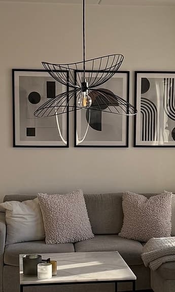 Ray taklampa Ø 70 cm från Globen Lighting i svart stål