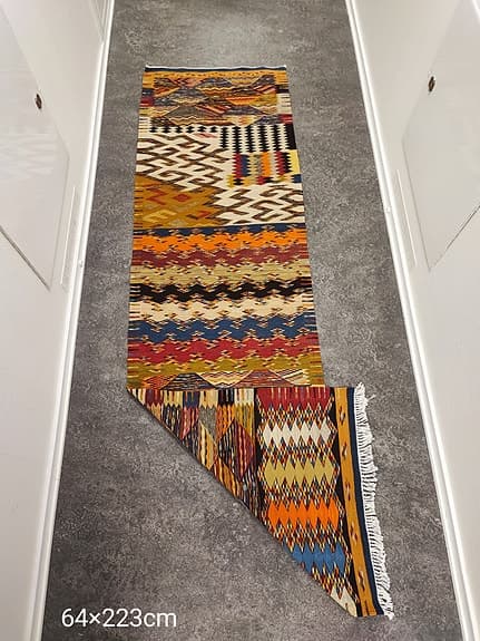 Helt unik mästerverk äkta Berber ekologisk ull matta