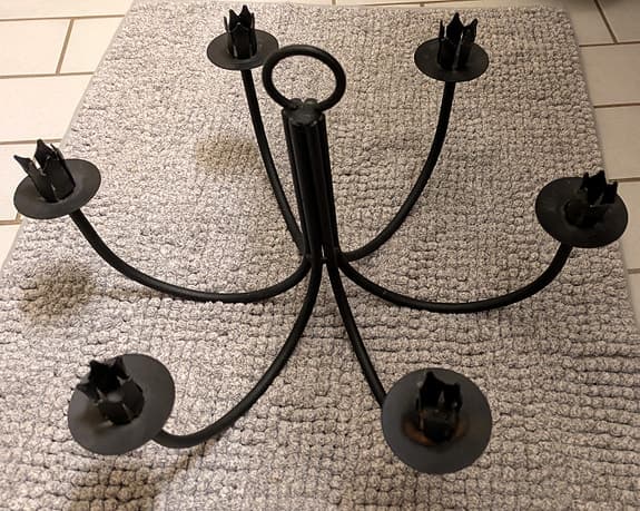 LJUSKRONA svart smide för kronljus (Utan upphängningsstag)