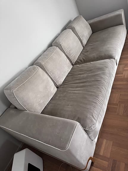 Soffgrupp 4-sits soffa och 2 fåtöljer i sammet