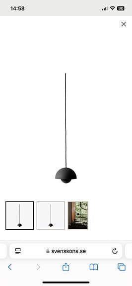 &Tradition Flowerpot VP10 pendel matt svart