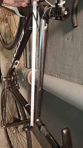 Scott aluminiumram inkl. framgaffel, sadel, styre m.m